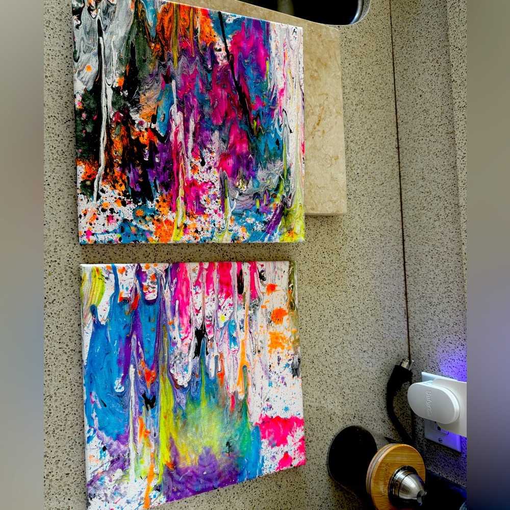 canvas splatter paint art
